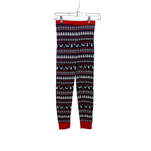Bums‎ & Roses Pants 12 14 Kids Holiday Christmas Fair Isle Bamboo Jogger Pajamas - Picture 4 of 4